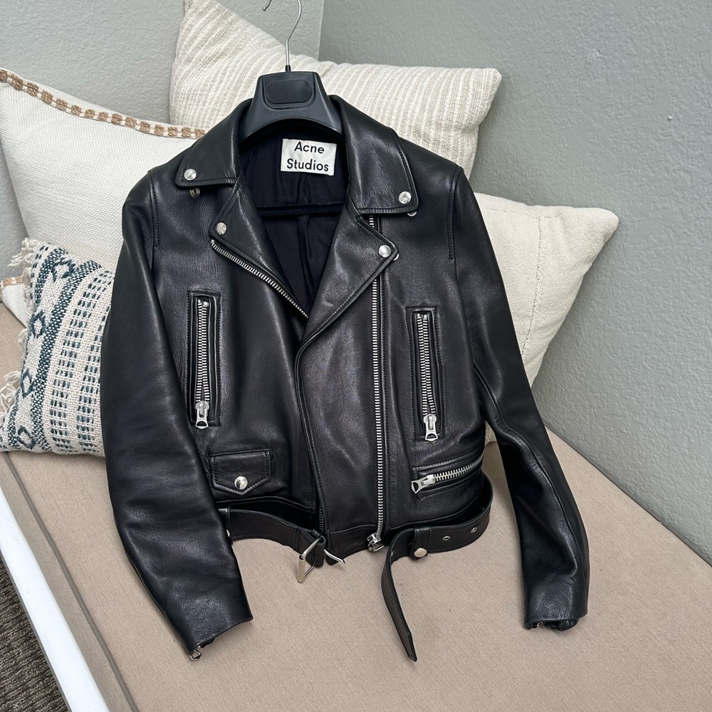 ACNE STUDIOS Leather biker jacket size36